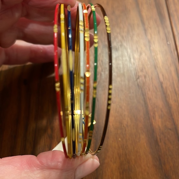 Carole Inc MultiColor Thin Bangle Bracelets - Picture 2 of 3